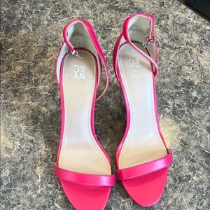 New York & Company Women's Pink Strappy Sandals